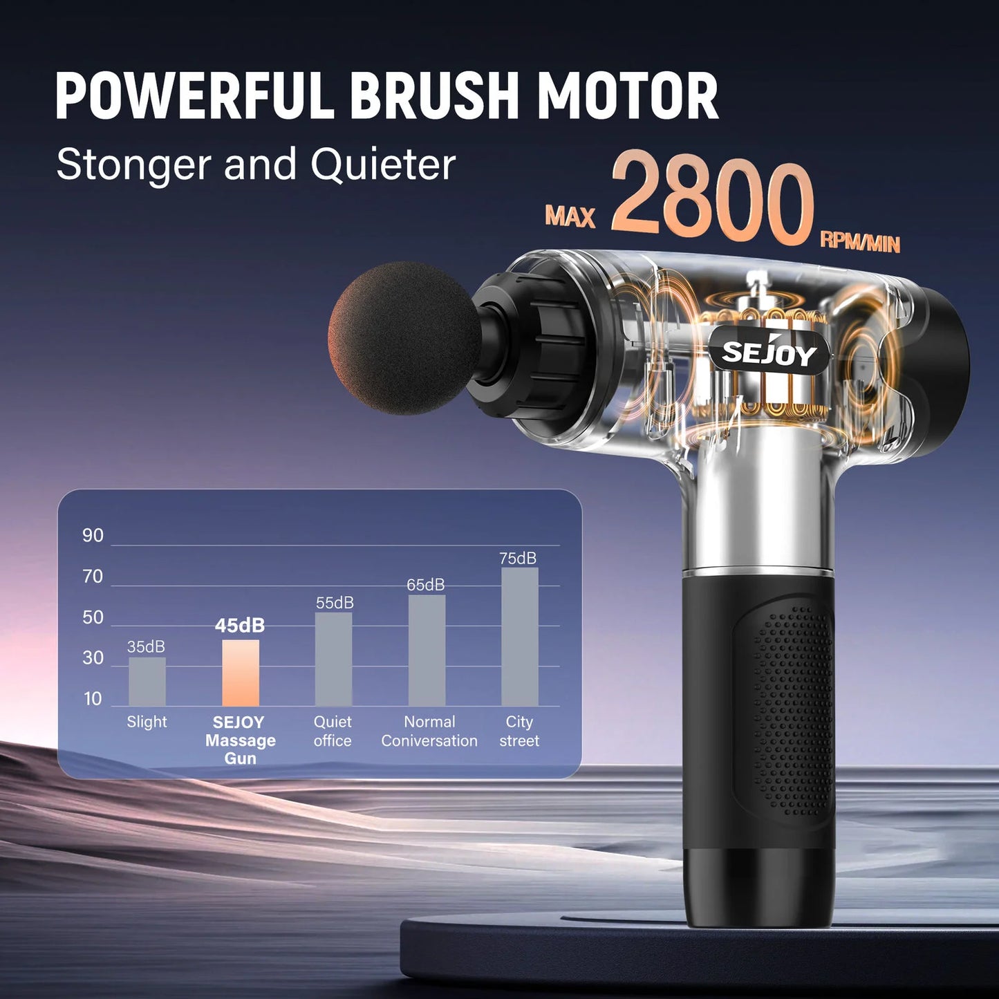 Massage Gun  30 Speed Deep Tissue for Athletes Percussion Massager 10 Heads