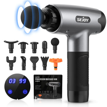 Massage Gun  30 Speed Deep Tissue for Athletes Percussion Massager 10 Heads