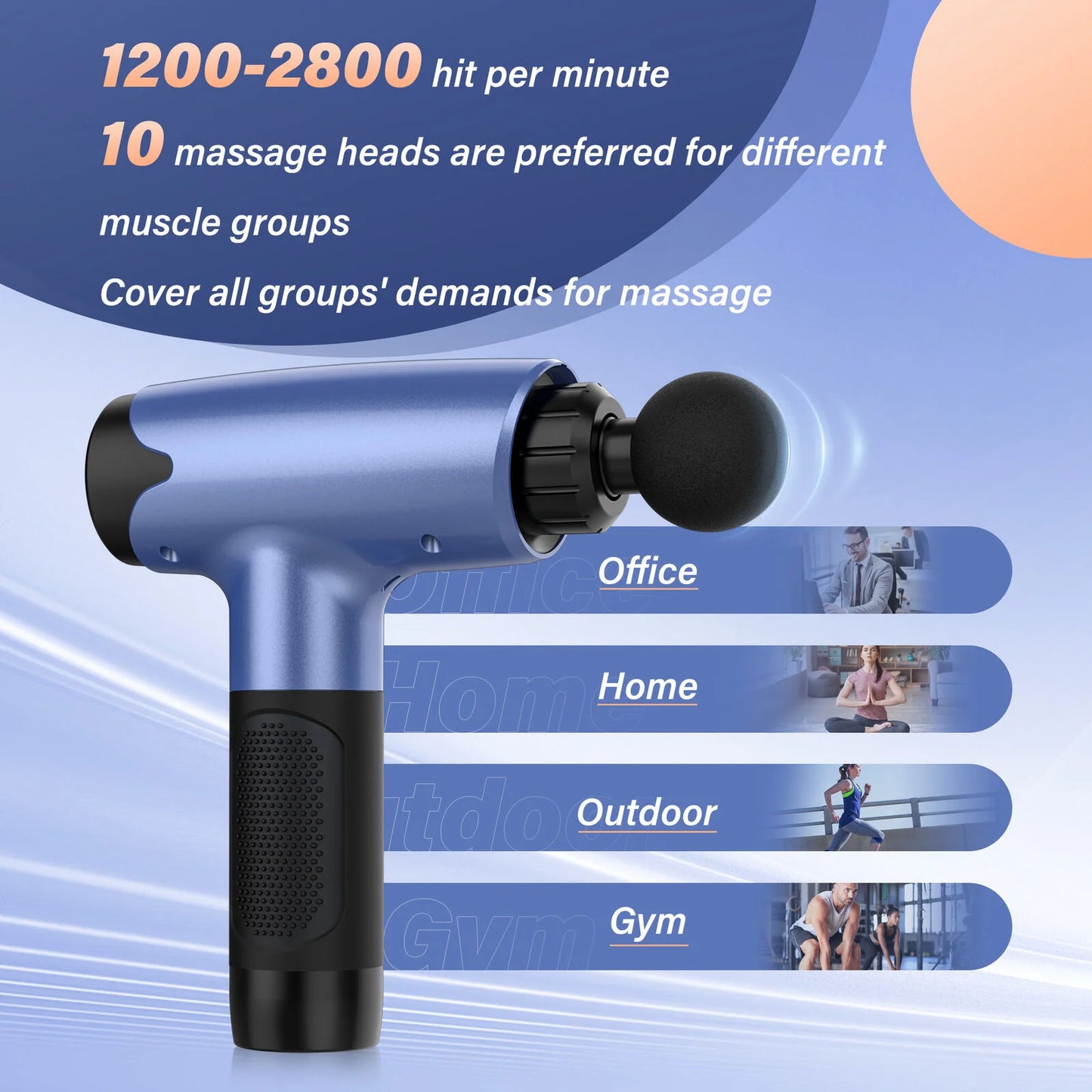 Massage Gun  30 Speed Deep Tissue for Athletes Percussion Massager 10 Heads