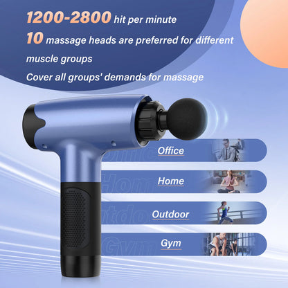 Massage Gun  30 Speed Deep Tissue for Athletes Percussion Massager 10 Heads
